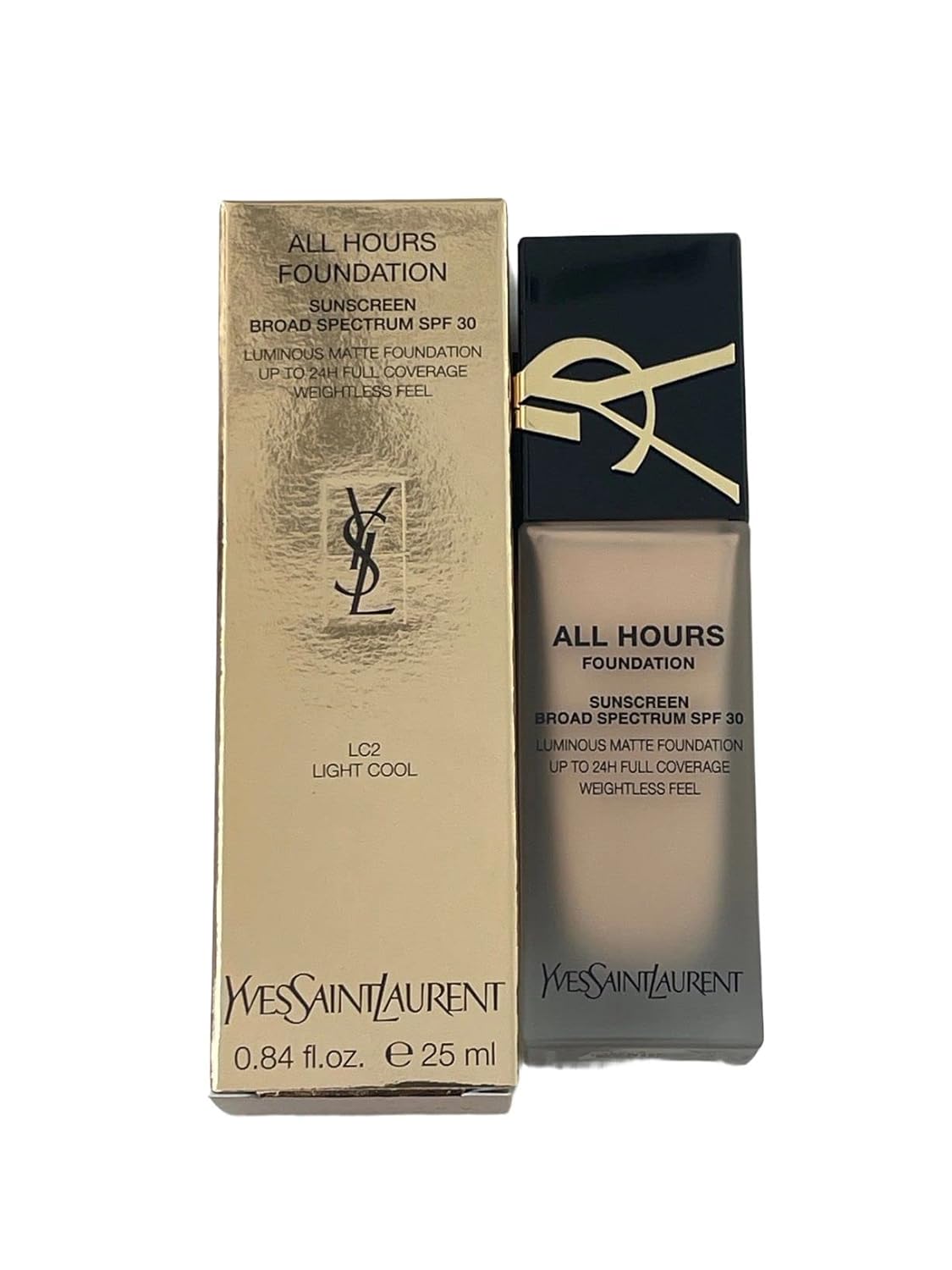 All Hours Foundation SPF 30 - LC2 by Yves Saint Laurent for Women - 0.84 oz Foundation