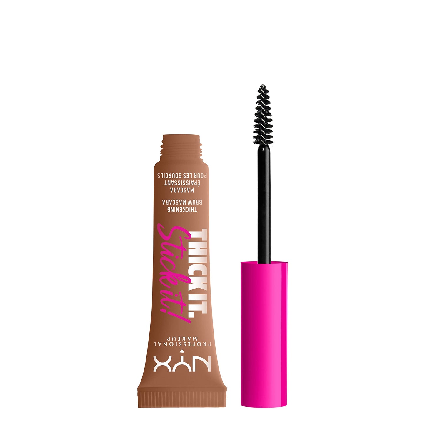 NYX PROFESSIONAL MAKEUP Thick It Stick It Thickening Brow Mascara, Eyebrow Gel - Brunette