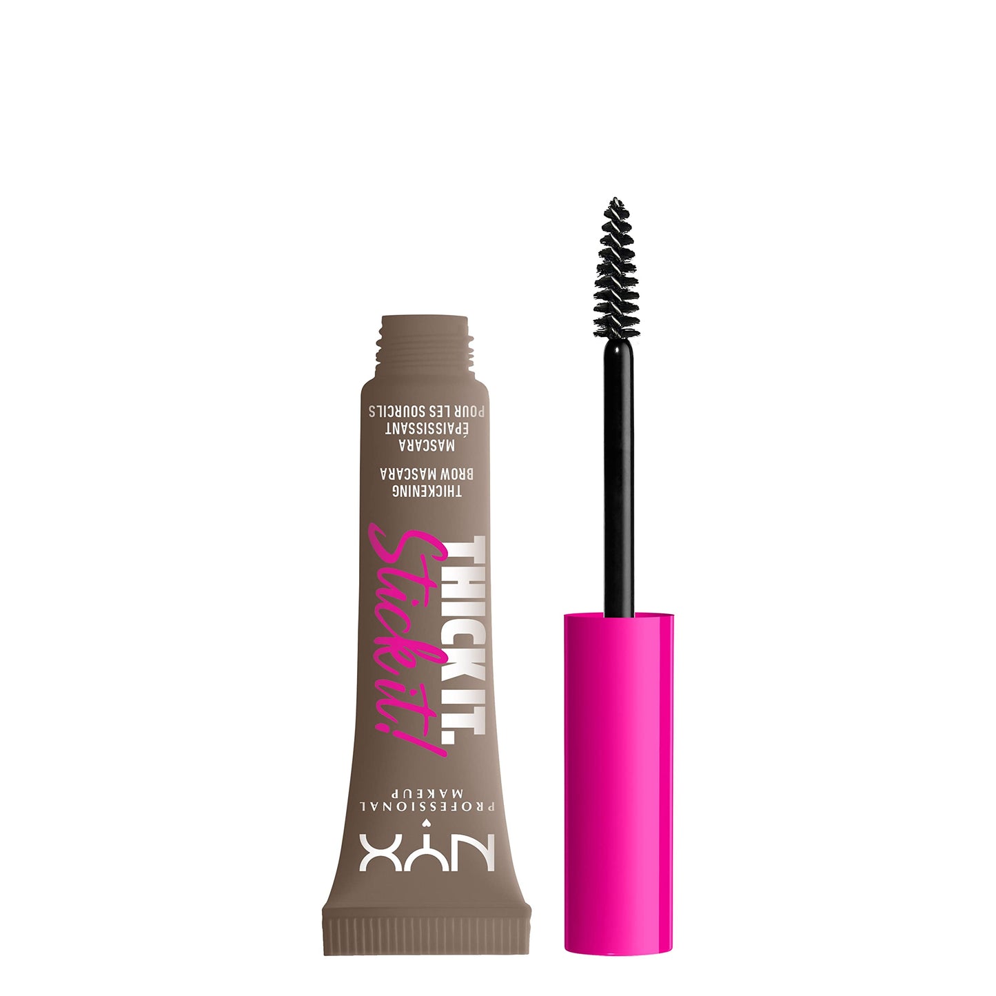 NYX PROFESSIONAL MAKEUP Thick It Stick It Thickening Brow Mascara, Eyebrow Gel - Brunette