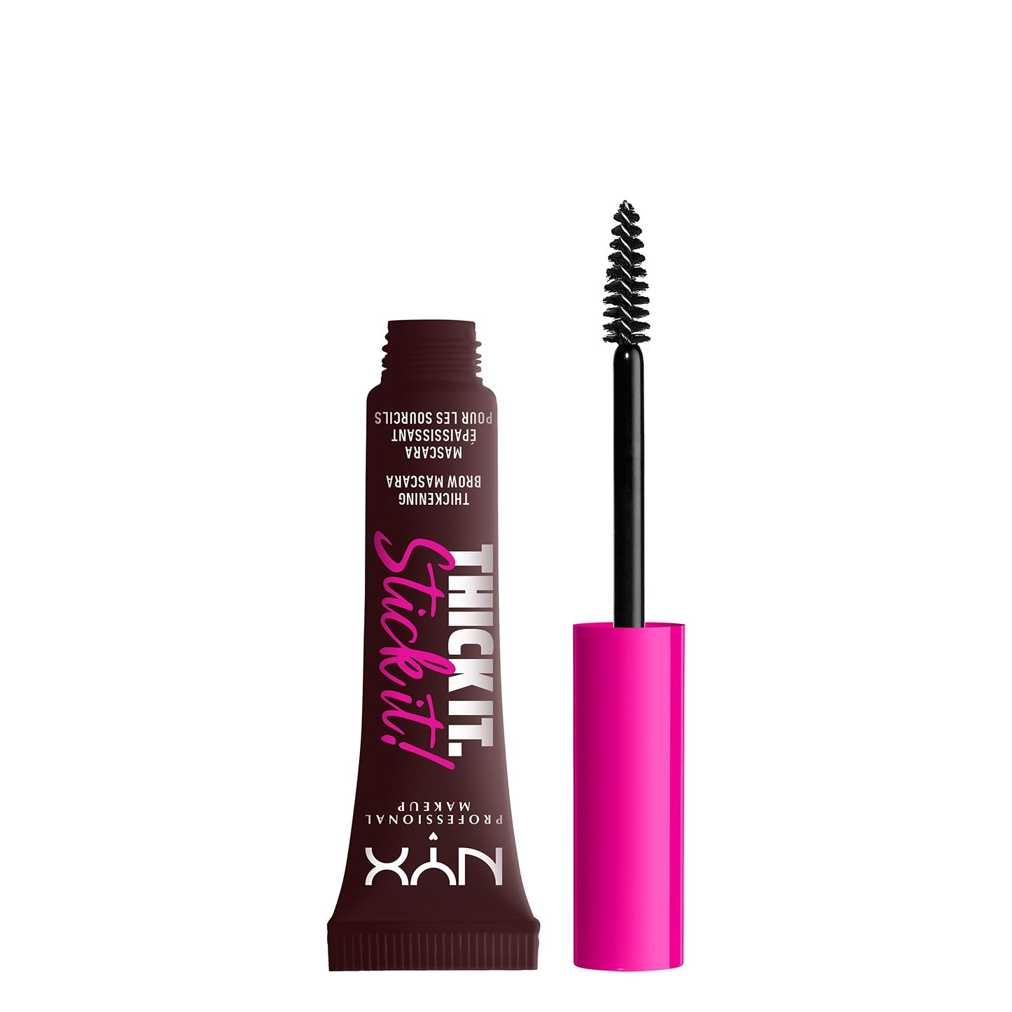 NYX PROFESSIONAL MAKEUP Thick It Stick It Thickening Brow Mascara, Eyebrow Gel - Brunette