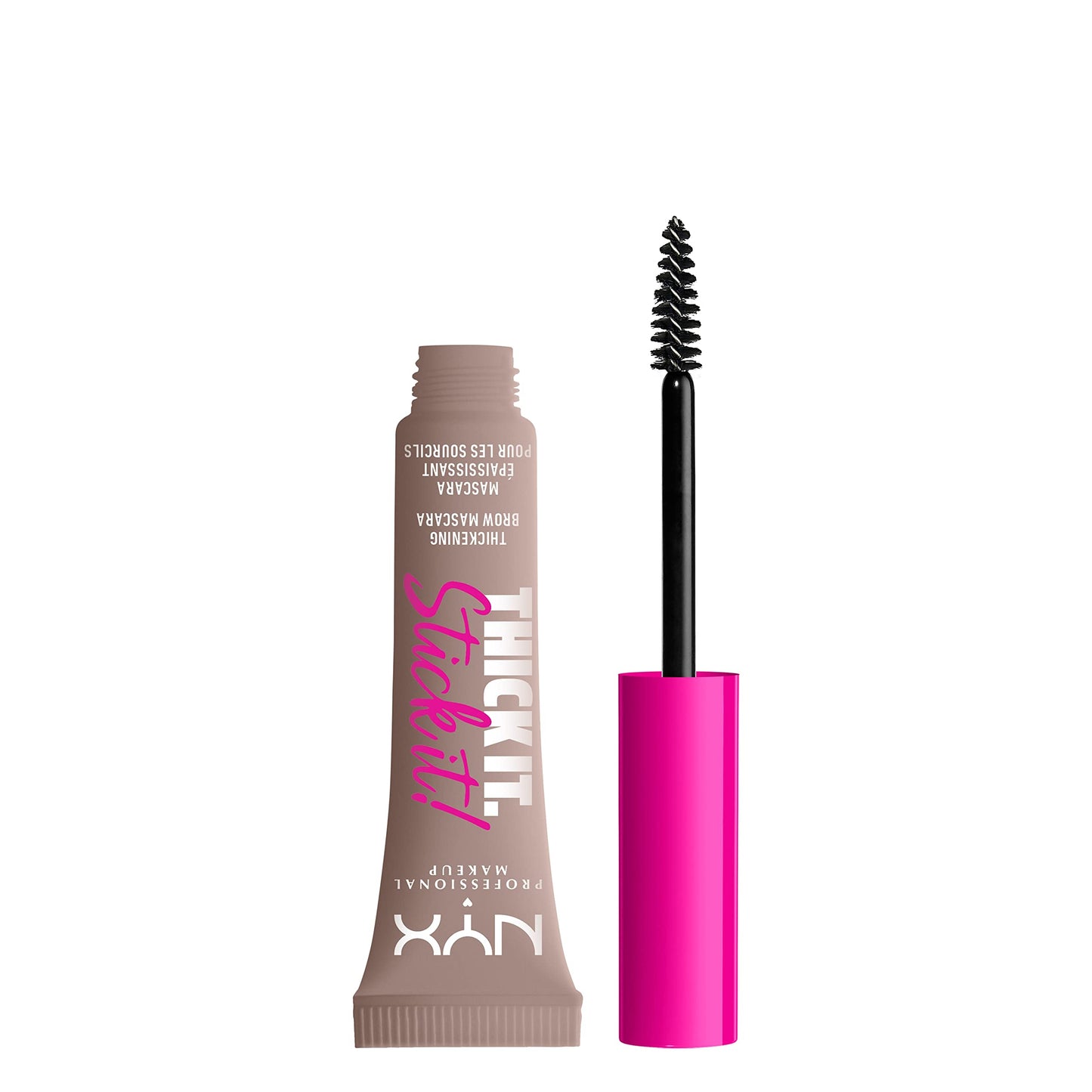 NYX PROFESSIONAL MAKEUP Thick It Stick It Thickening Brow Mascara, Eyebrow Gel - Brunette