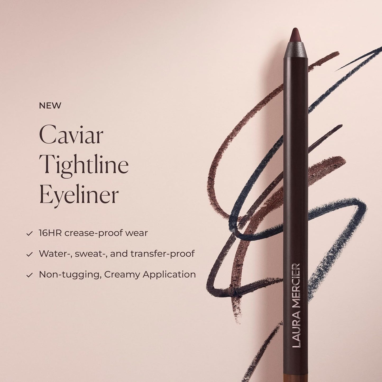 Laura Mercier Caviar Tightline Eyeliner: Long Lasting Color, Crease-proof, Waterproof, Gel-like Hydrating Formula, Perfect for Tightline, Lash Line + Waterline