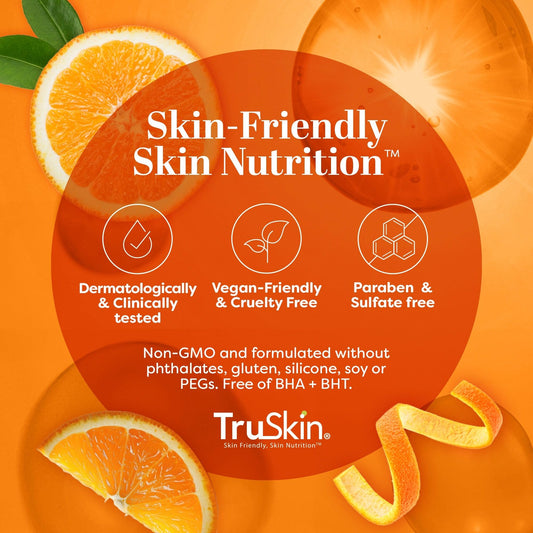 TruSkin Vitamin C Serum For Face – Anti Aging Face Serum with Vitamin C, Hyaluronic Acid, Vitamin E – Brightening Formula – Improve Appearance of Dark Spots, Tone, Fine Lines & Wrinkles, 1 Fl Oz